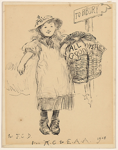 Edwin Austin Abbey, Young Girl Carrying a Basket