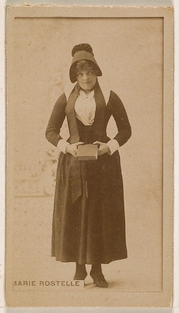 Kinney Brothers Tobacco Company, Marie Rostelle, from the Actresses series (N245) issued by Kinney Brothers to promote Sweet Caporal Cigarettes