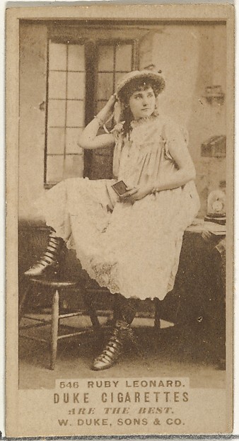 W. Duke, Sons & Co., Card Number 546, Ruby Leonard, from the Actors and Actresses series (N145-7) issued by Duke Sons & Co. to promote Duke Cigarettes