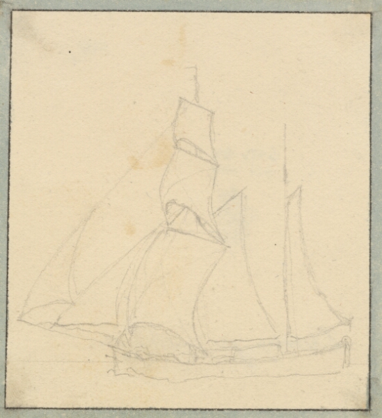 C.W. Eckersberg, En Skonnert under sejl.