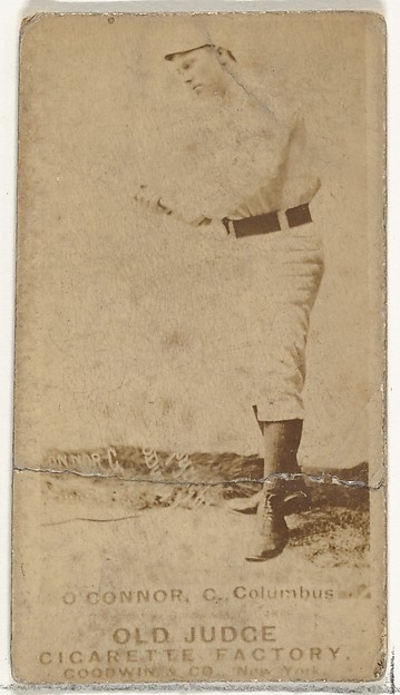 Goodwin & Company, Jack "Peach Pie" O'Connor, Catcher, Cleveland, from the Old Judge series (N172) for Old Judge Cigarettes