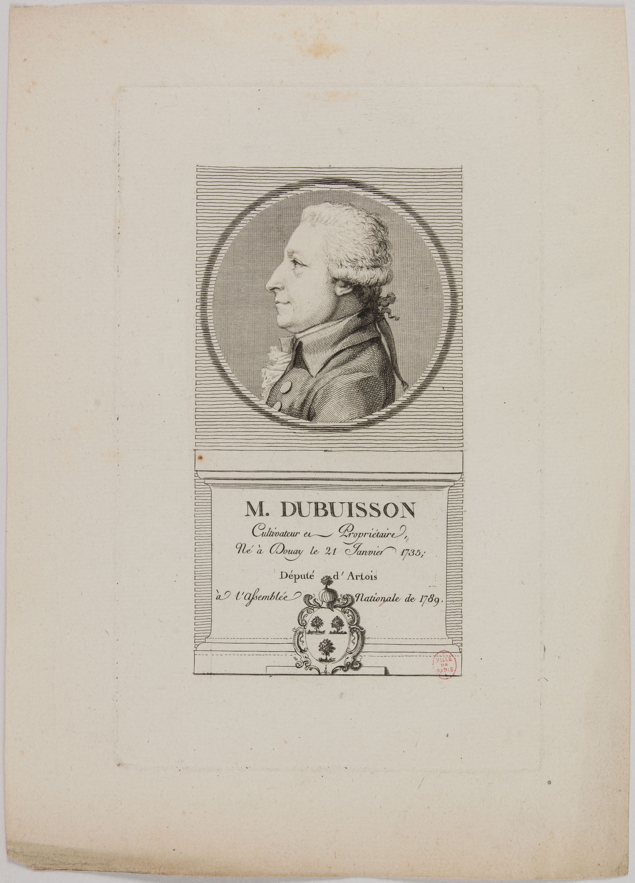 Anonyme, Portrait de M. Dubuisson