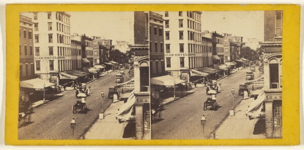 Edward and Henry T. Anthony & Co., Looking up Broadway, from the corner of Astor Place.
