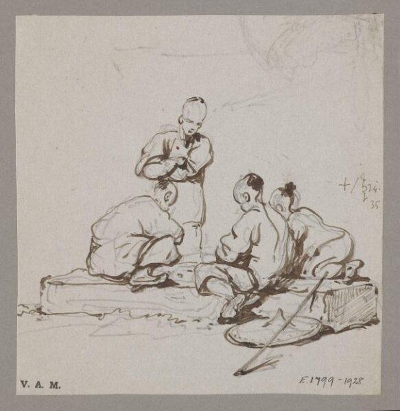 George Chinnery, Four Chinese figures