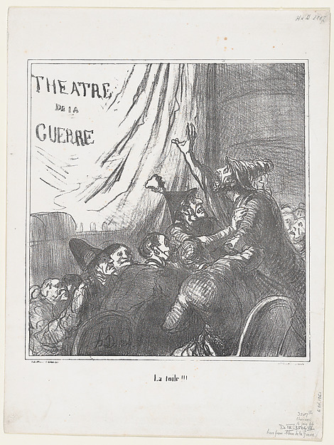 Honoré Daumier, Curtain!!!, from 'News of the day,' published in 'The war album'