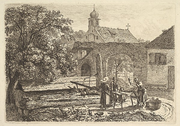 Johann Christoph Erhard, Laundress at an Artesian Well