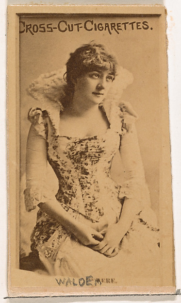 W. Duke, Sons & Co., Waldemere, from the Actors and Actresses series (N145-2) issued by Duke Sons & Co. to promote Cross Cut Cigarettes
