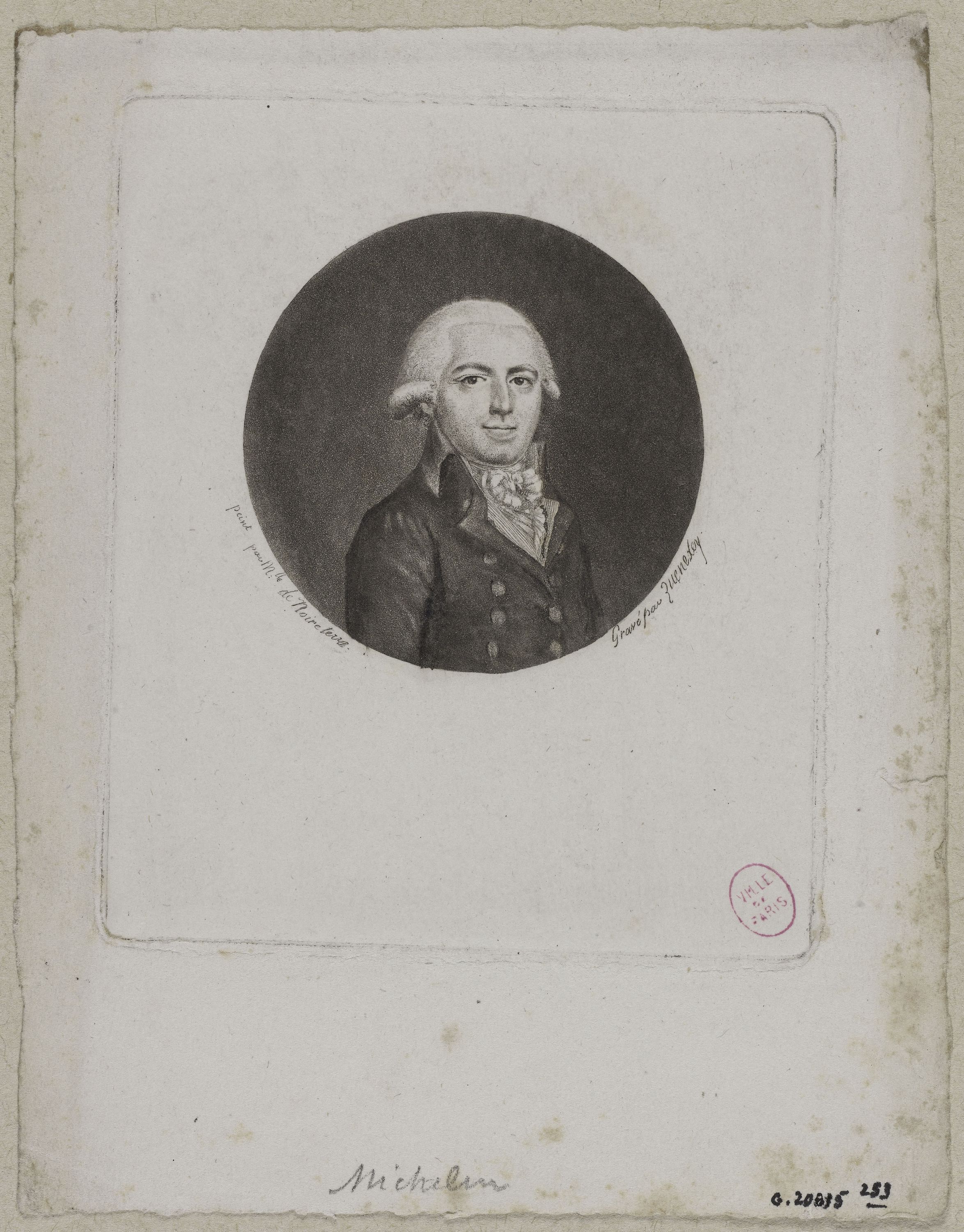 Edmé Quenedey, Portrait de Monsieur Michelin