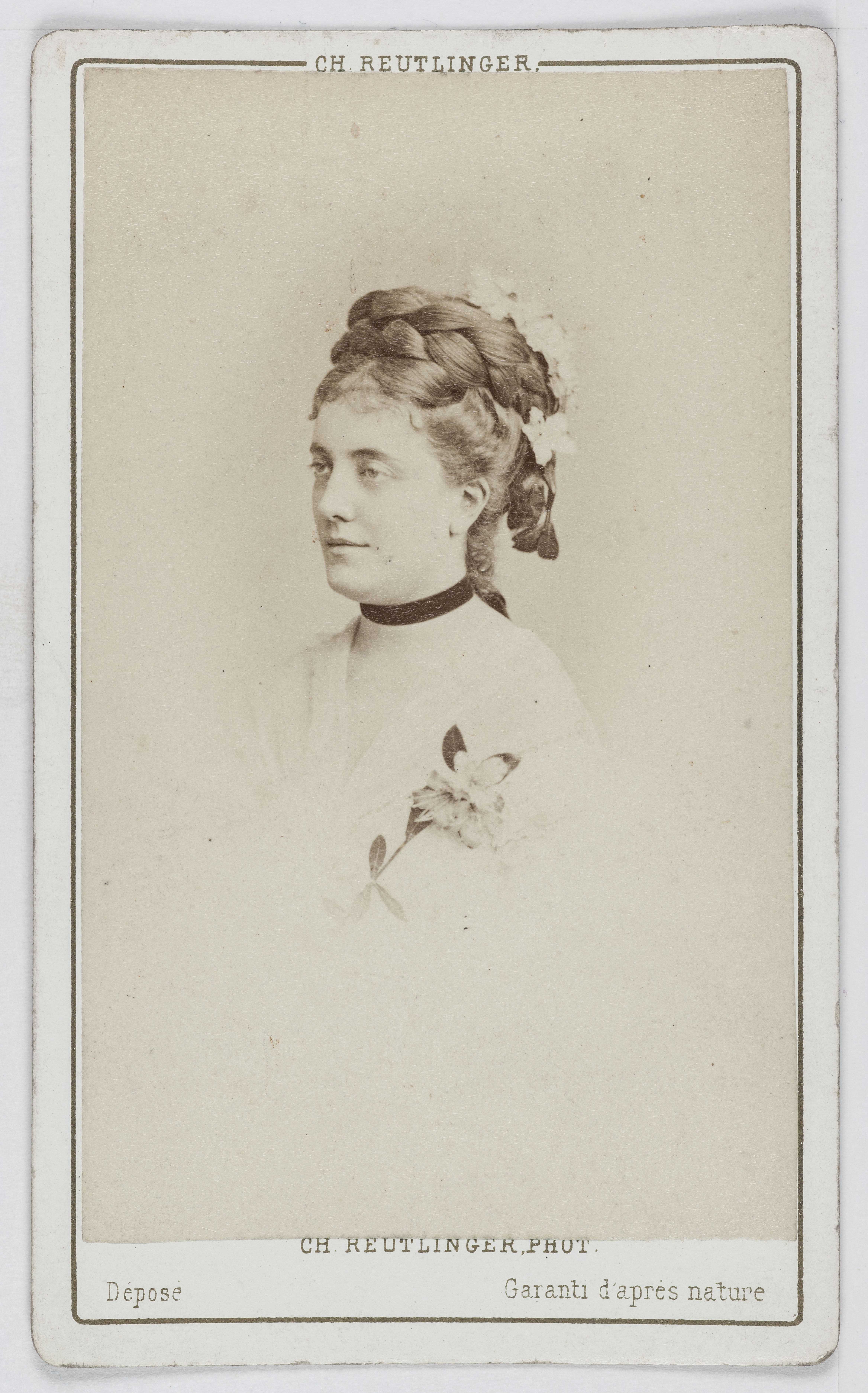 Charles Reutlinger, Portrait de Spellier, actrice au Théâtre du Gymnase en 1872.