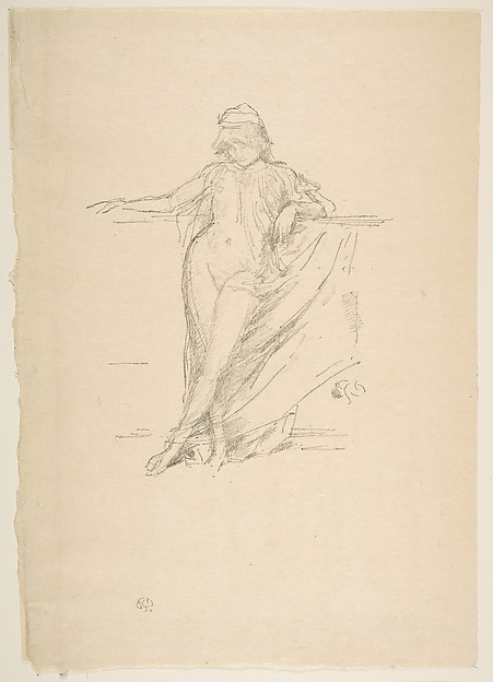 James McNeill Whistler, Little Draped Figure, Leaning