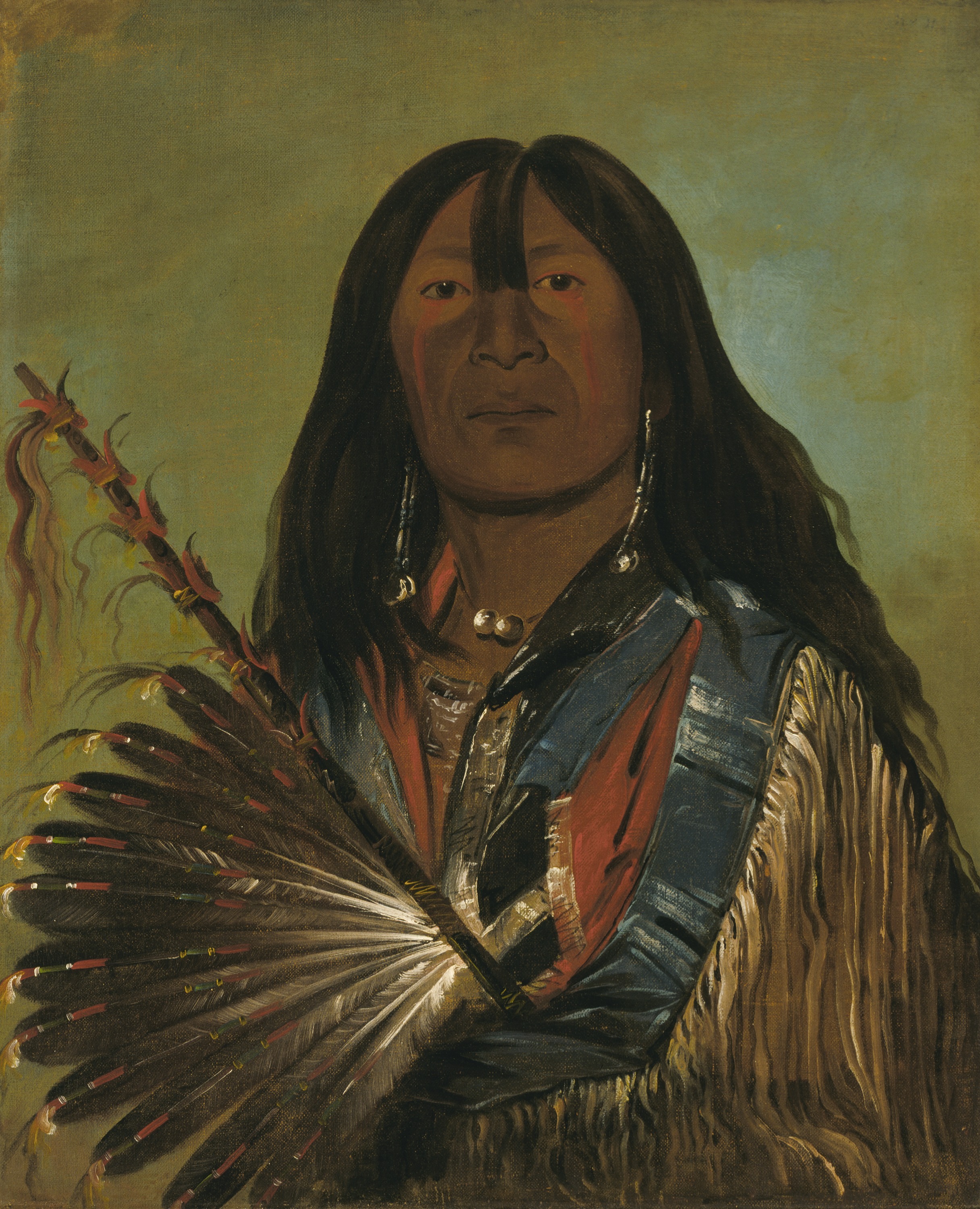 George Catlin, Shón-ka, The Dog, Chief of the Bad Arrow Points Band