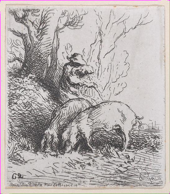 Charles Jacque, Swineherd