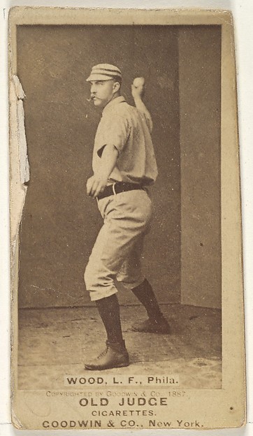 Goodwin & Company, George A. Wood, Left Field, Philadelphia, from the Old Judge series (N172) for Old Judge Cigarettes