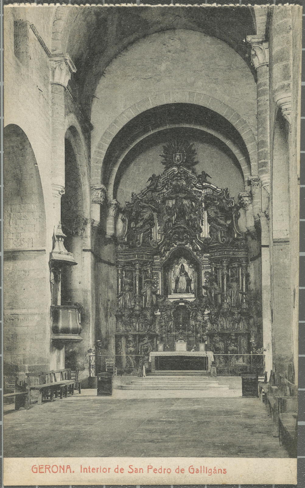 Desconegut, Gerona. Interior de San Pedro de Galligáns