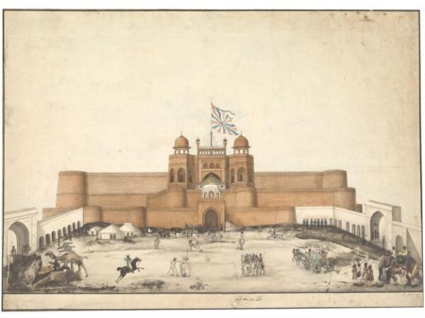 Unknown, The Red fort, Agra, flying a Union Flag