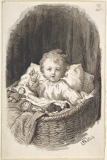 Lorenz Frølich, Child in a Crib