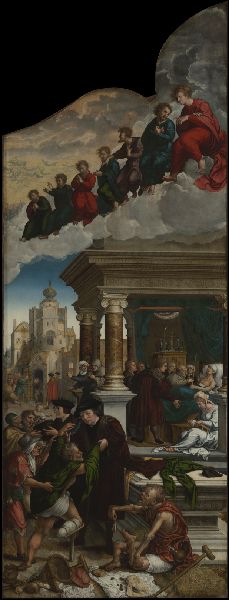 Bernard van Orley, Three Acts of Mercy: Clothing the Naked, Liberating the Imprisoned and Feeding the Hungry