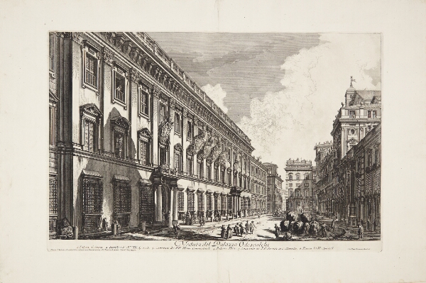 Giovanni Battista Piranesi, Palazzo Odescalchi, overfor Palazzo Colonna SS. Apostoli-kirken