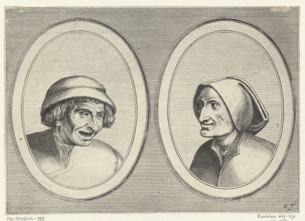 Doetechum, Johannes of Lucas van, (printmaker), Keesje Licht-hart and Verblinde Swaen