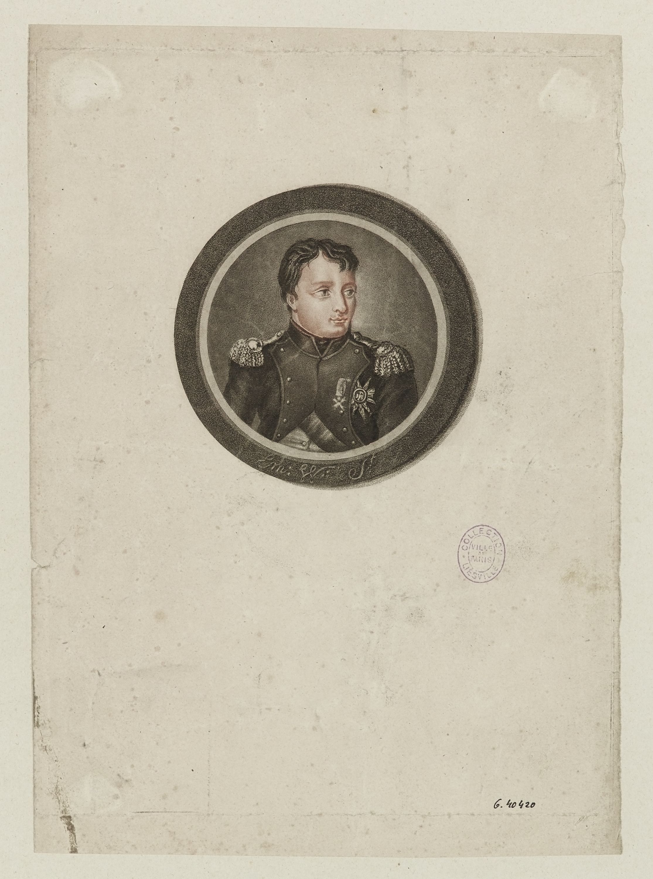 Inconnu, Portrait en médaillon de Napoléon