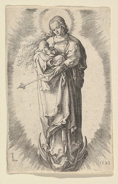 Lucas van Leyden, The Virgin with Child on the Crescent
