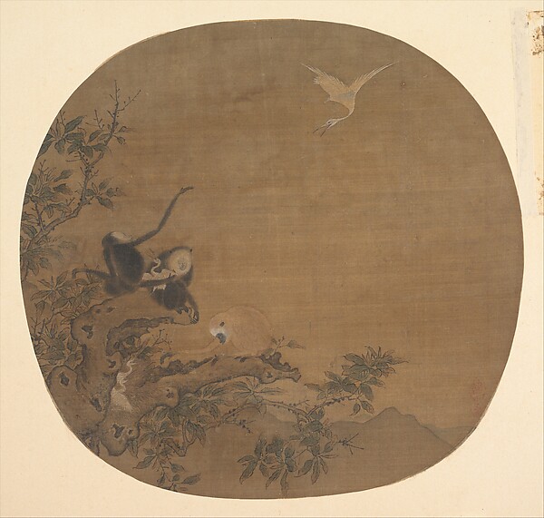 Unidentified artist, Gibbons Raiding an Egret's Nest