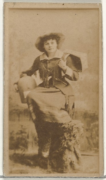 W. Duke, Sons & Co., [Actress holding empty basket], from the Actors and Actresses series (N145-8) issued by Duke Sons & Co. to promote Duke Cigarettes