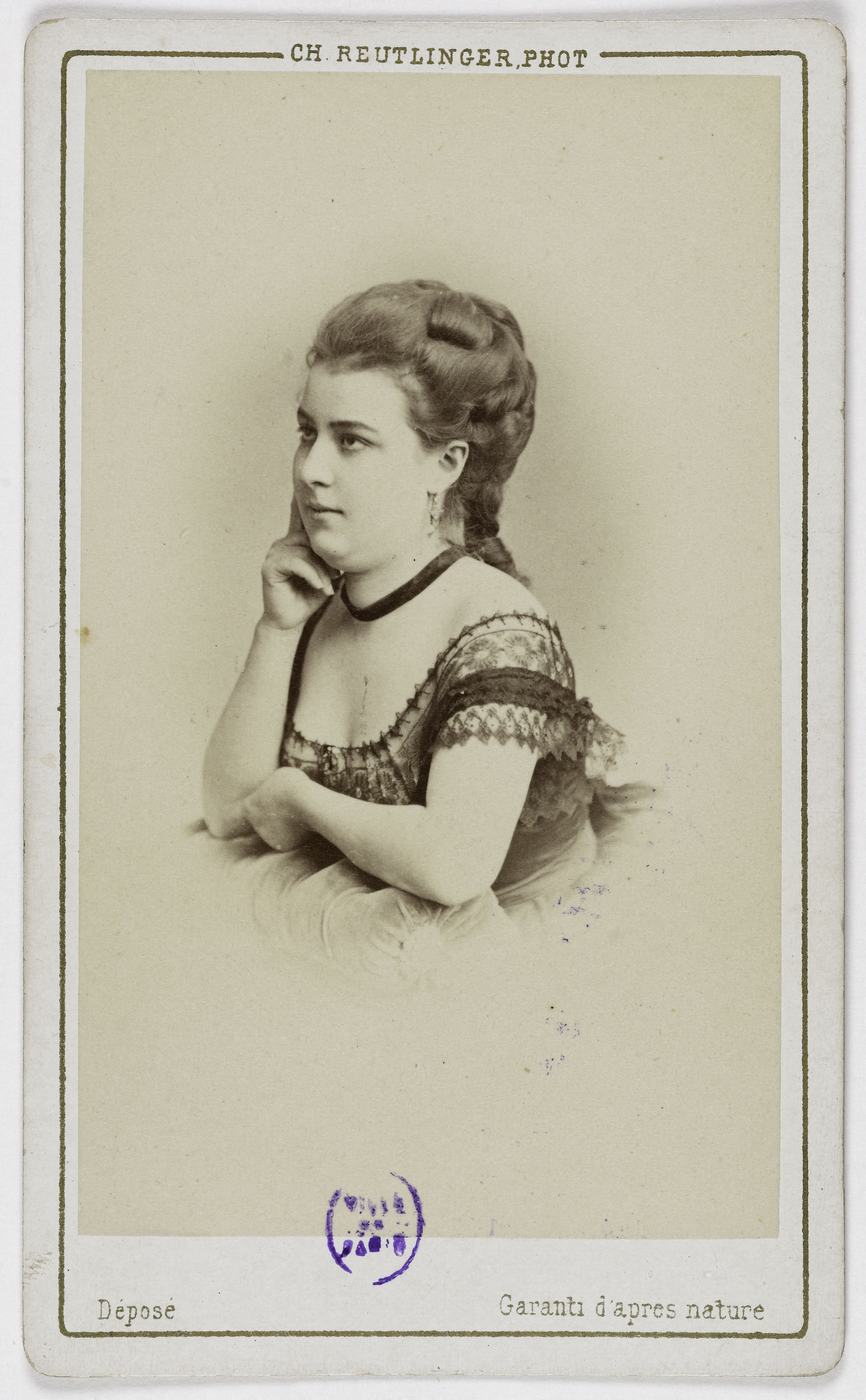 Charles Reutlinger, Portrait de Dupries (actrice aux Bouffes)