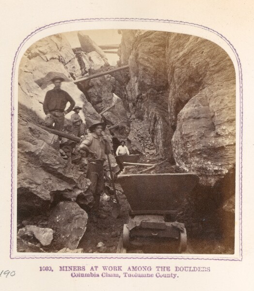 Thomas Houseworth, Miner at Work Among the Boulders