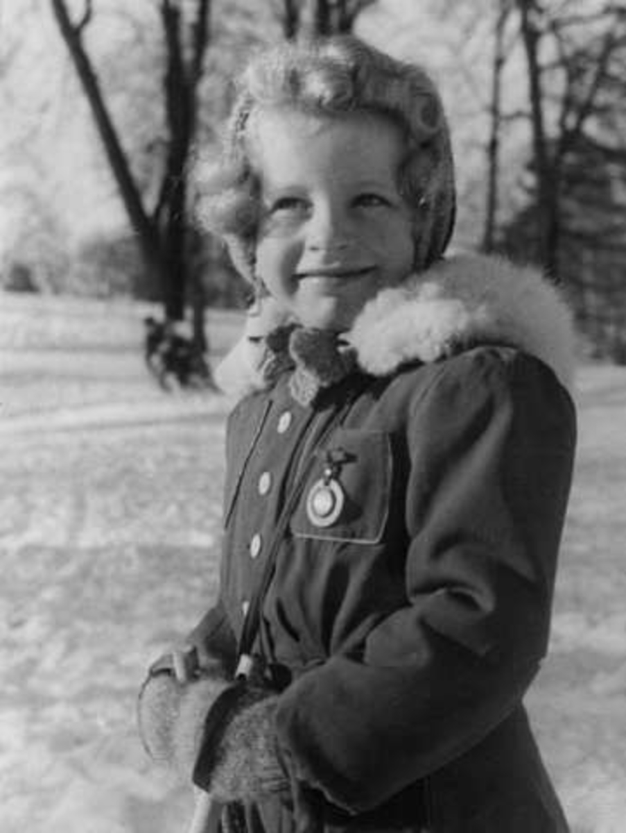 Anders Beer Wilse, Barn på ski.