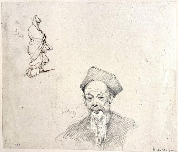 George Chinnery, Studies of a bearded Chinese man and a Macanese woman
