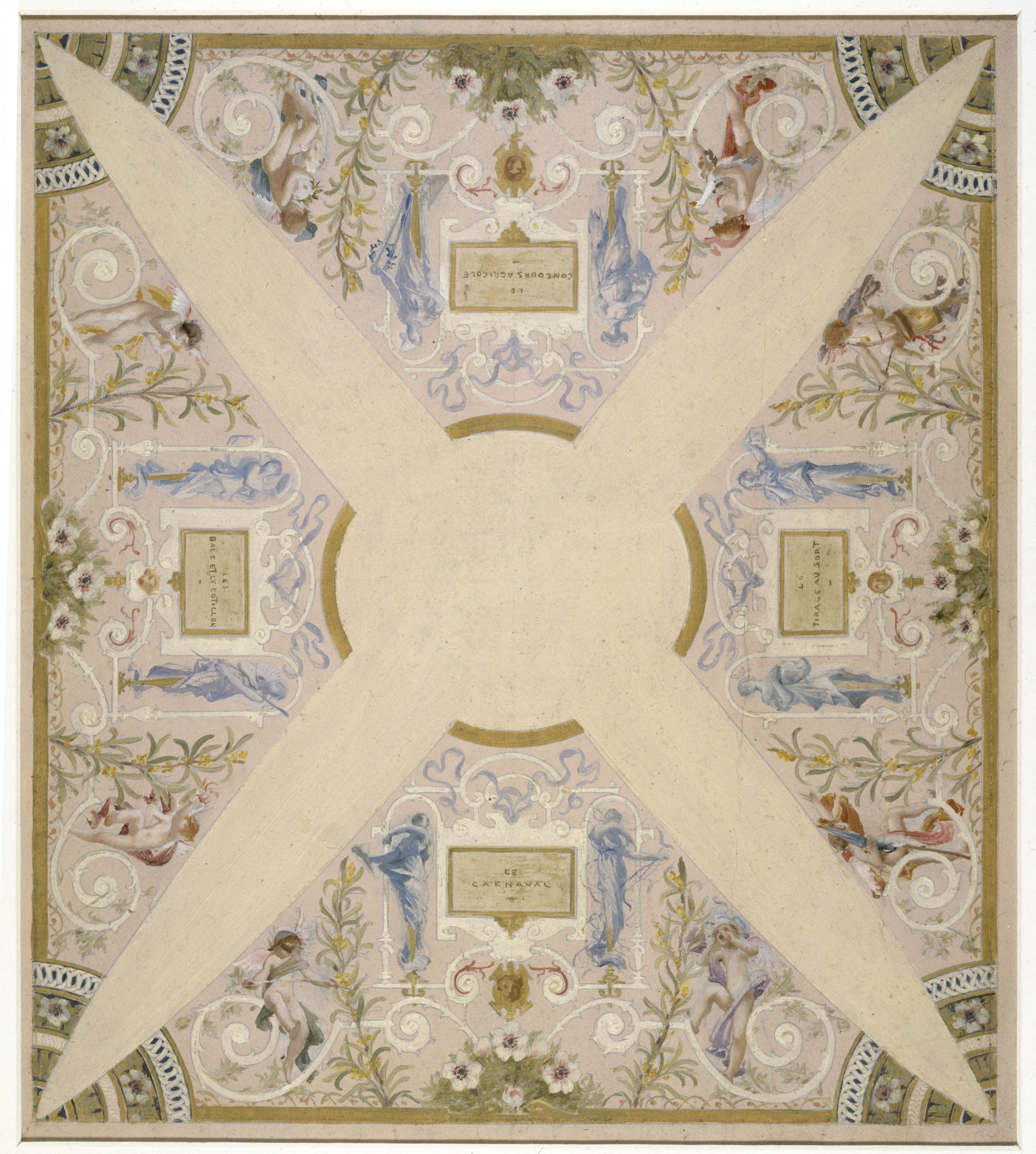 Luc-Olivier Merson, Esquisse pour l'escalier des fêtes de l'Hôtel de Ville de Paris : Février