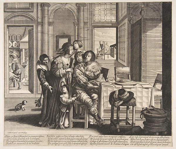 Anonymous, The Prodigal Son in a House of Ill Repute, plate 2 from "The Prodigal Son" (L'Histoire de l'Enfant Prodigue)