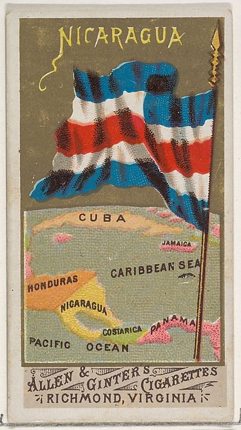 Allen & Ginter, Nicaragua, from Flags of All Nations, Series 1 (N9) for Allen & Ginter Cigarettes Brands