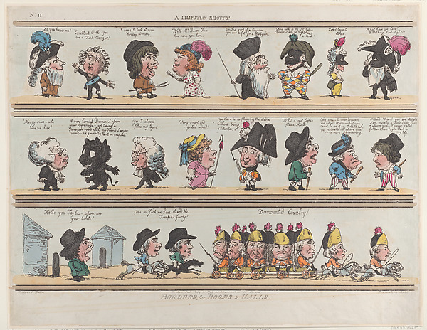 Thomas Rowlandson, A Liliputian Ridotto!, Borders for Rooms & Halls, Plate 11