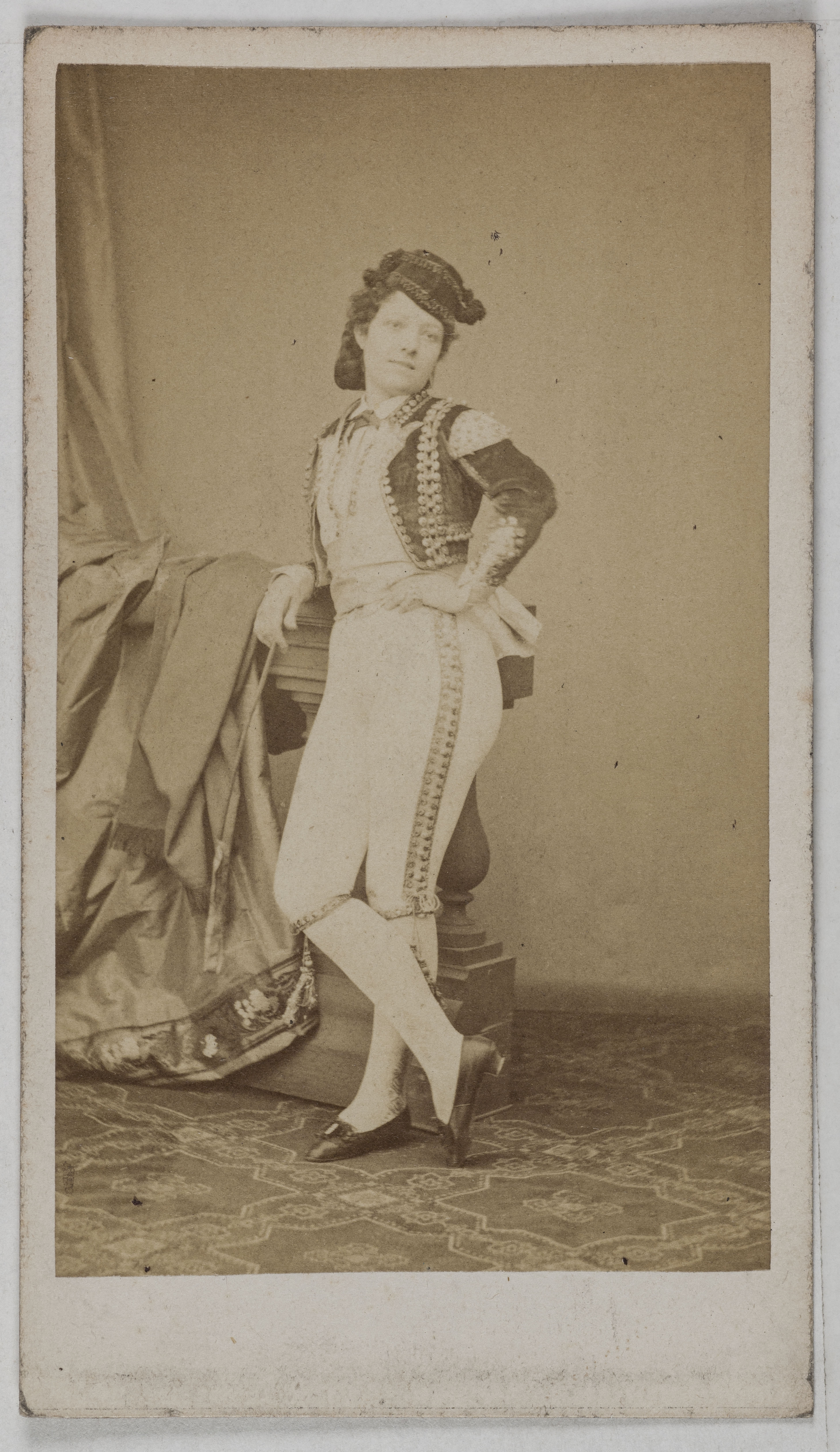 Ulric Grob, Portrait d'Emilie Keller ( -1889), (actrice aux théâtres des Variétés et du Palais-Royal)