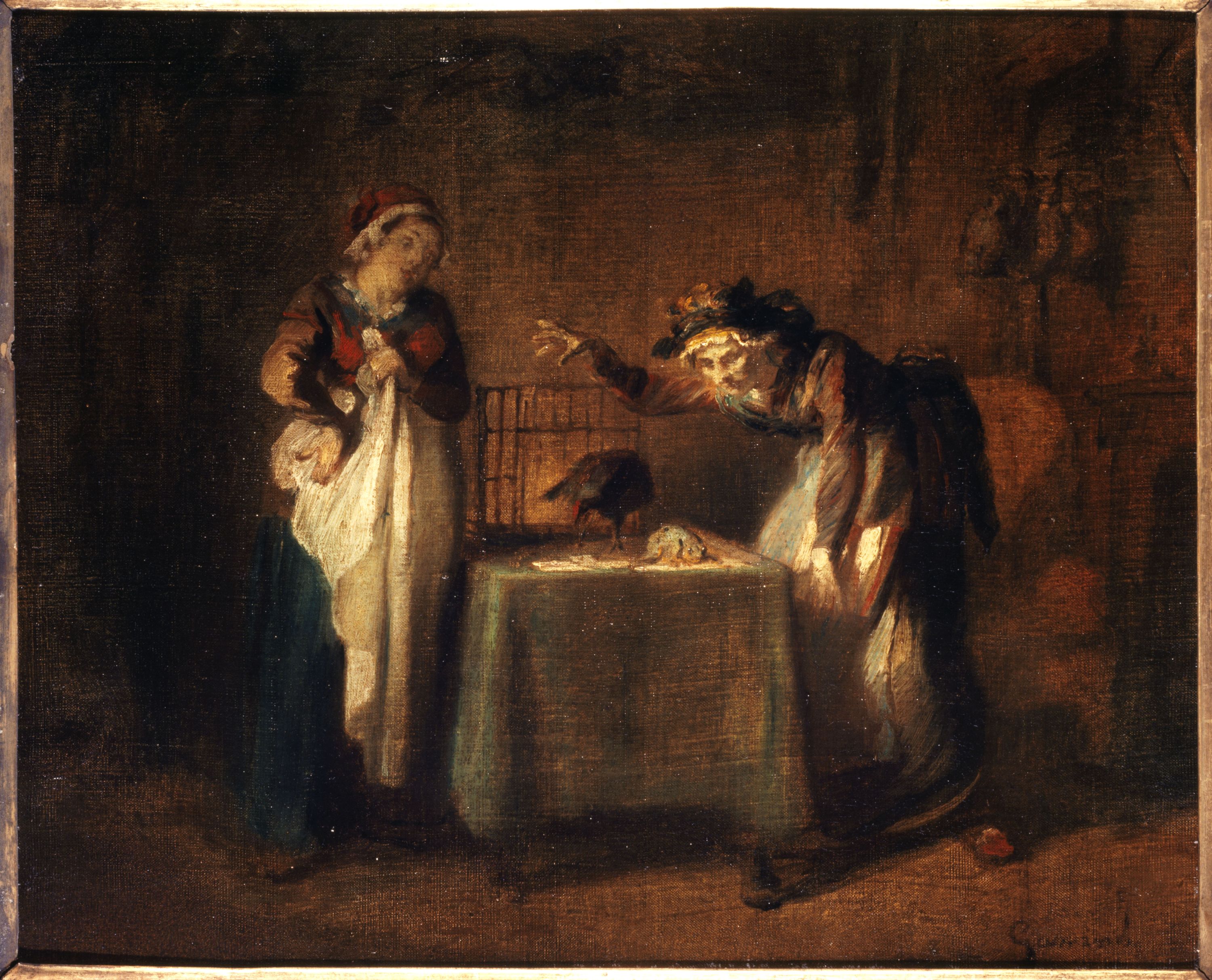 Anonyme, Chez la pythonisse, vers 1860.