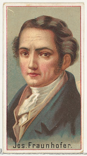 Allen & Ginter, Joseph Fraunhofer, printer's sample for the World's Inventors souvenir album (A25) for Allen & Ginter Cigarettes