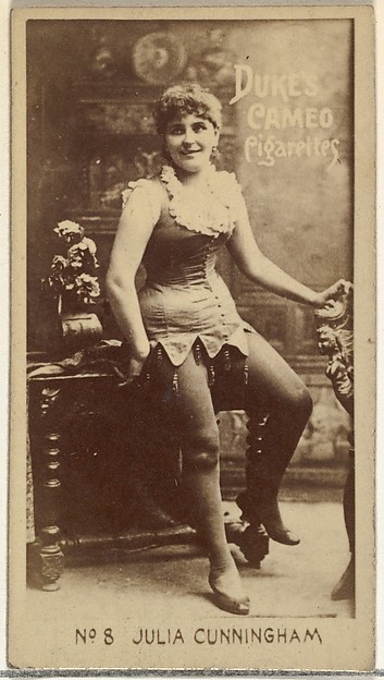 W. Duke, Sons & Co., Card Number 8, Julia Cunningham, from the Actors and Actresses series (N145-4) issued by Duke Sons & Co. to promote Cameo Cigarettes