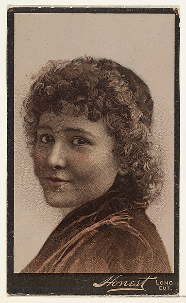 W. Duke, Sons & Co., Actress with curly short hair, from Stars of the Stage, Third Series (N131) issued by Duke Sons & Co. to promote Honest Long Cut Tobacco