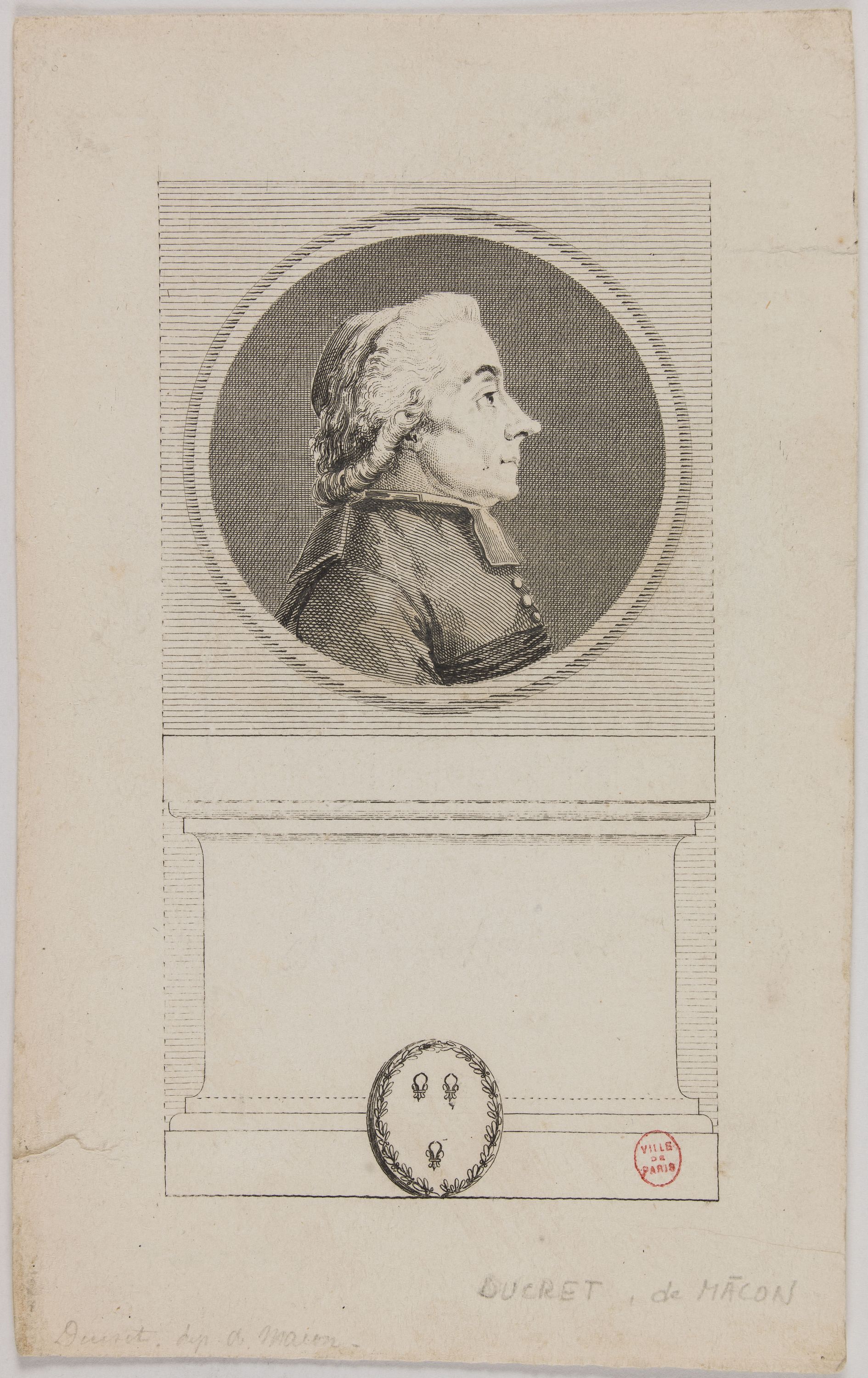 Anonyme, Recto : Portrait de Ducret.
