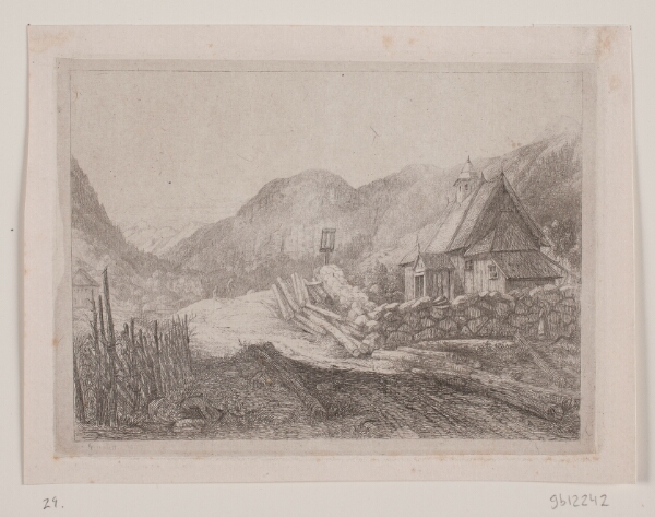 Louis Gurlitt, Landskab med en trækirke