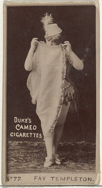 W. Duke, Sons & Co., Card Number 77, Fay Templeton, from the Actors and Actresses series (N145-4) issued by Duke Sons & Co. to promote Cameo Cigarettes