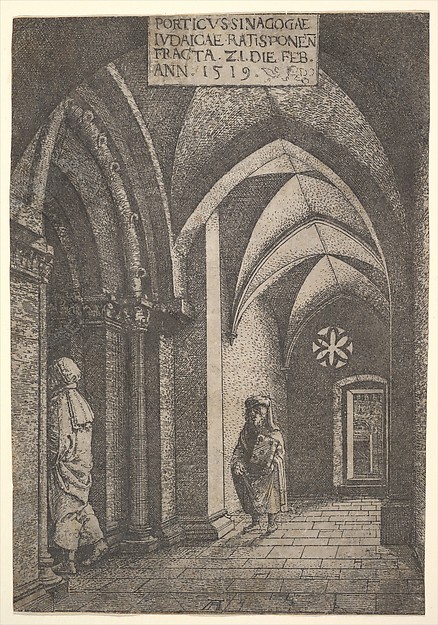 Albrecht Altdorfer, The Entrance Hall of the Regensburg Synagogue
