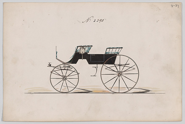 Brewster & Co., Design for 4 seat Phaeton, no top, no. 3390