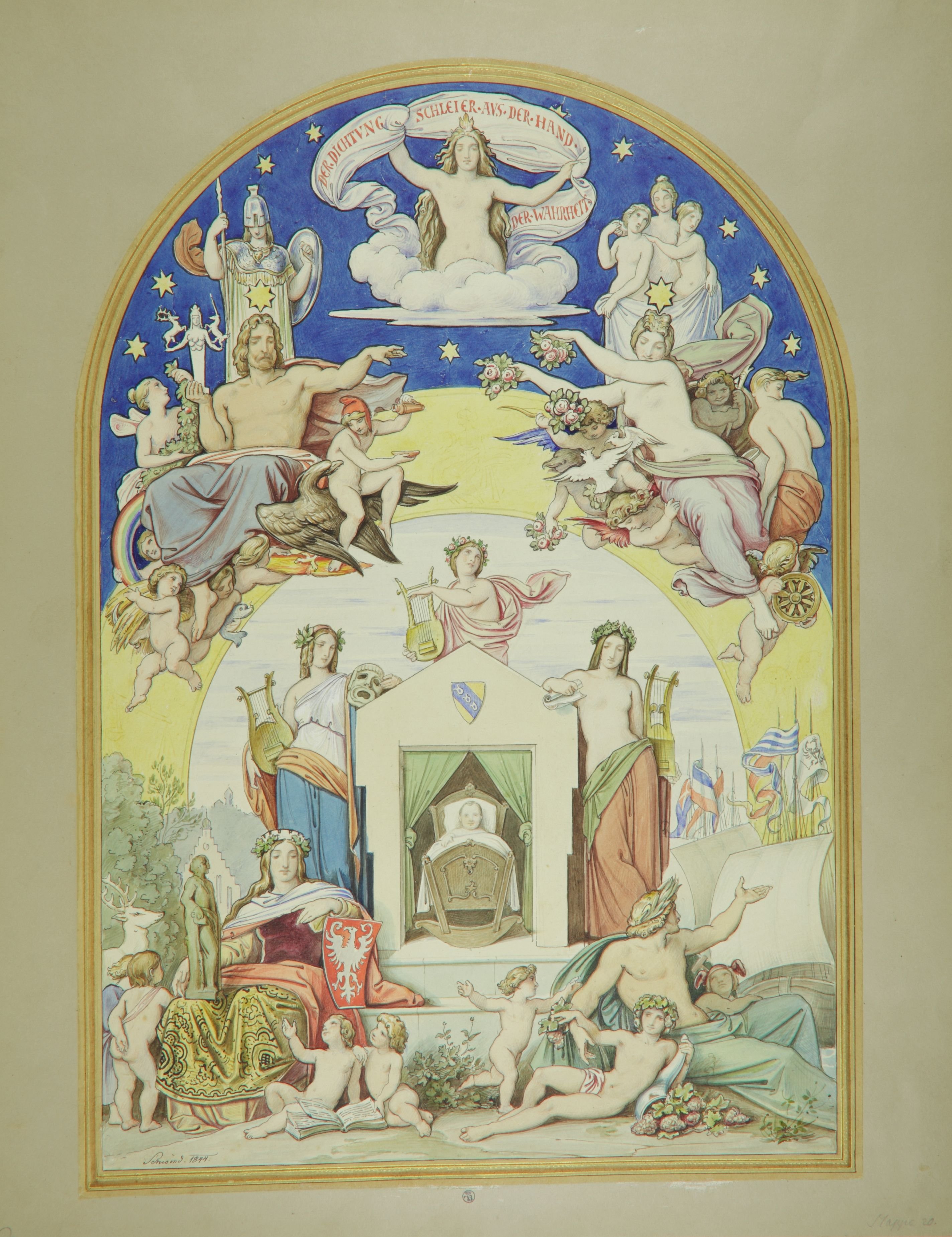 Moritz von Schwind, Allegorie auf Goethes Geburt
