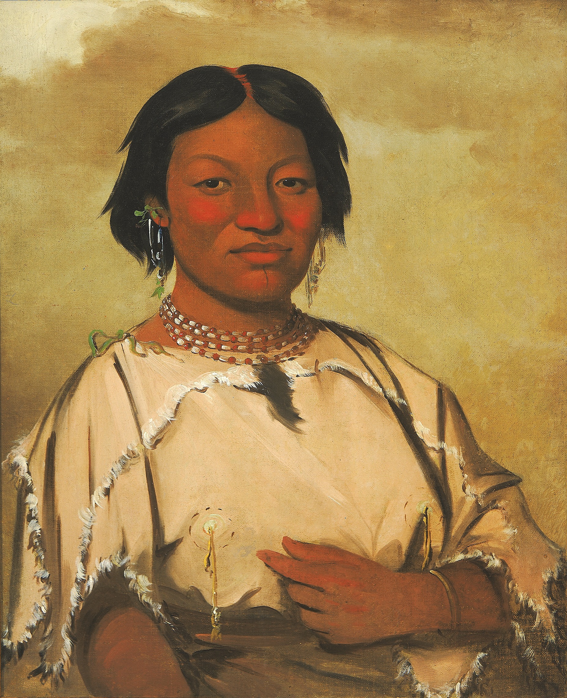 George Catlin, Oó-je-en-á-he-a, Woman Who Lives in a Bear's Den