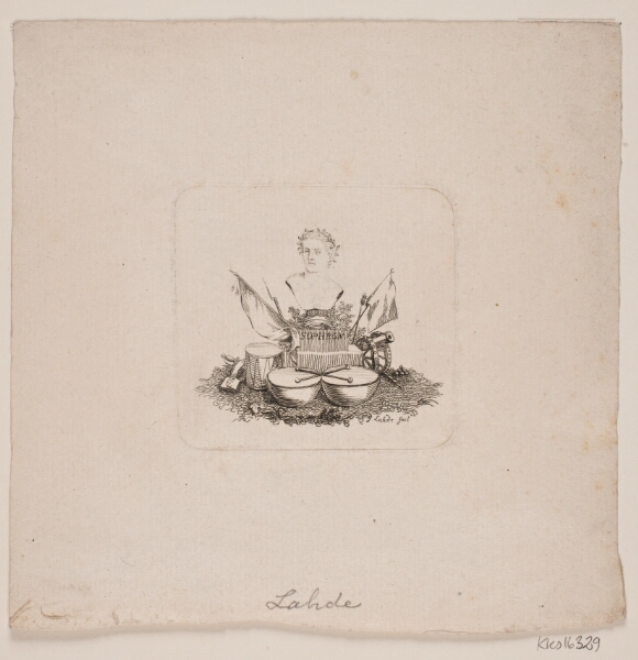 Gerhard Ludvig Lahde, Vignet med buste af Sophron