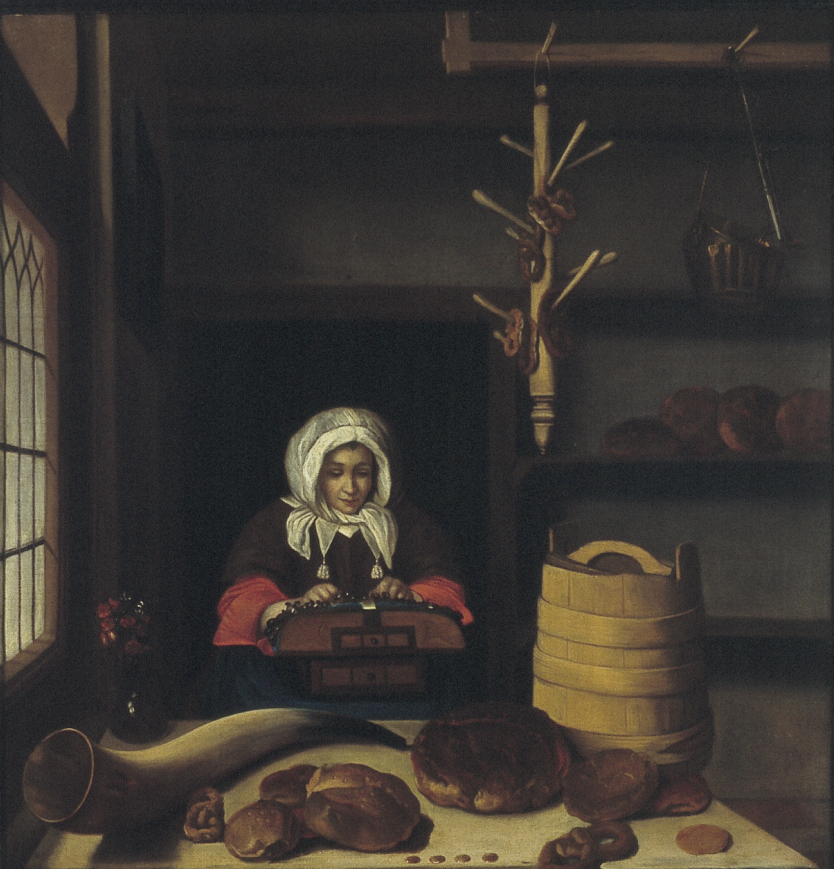 Job Adriaenszoon Berckheyde, Lacemaker in a bakery
