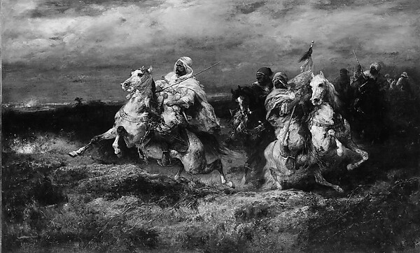 Adolf Schreyer, Battle Scene: Arabs Making a Detour